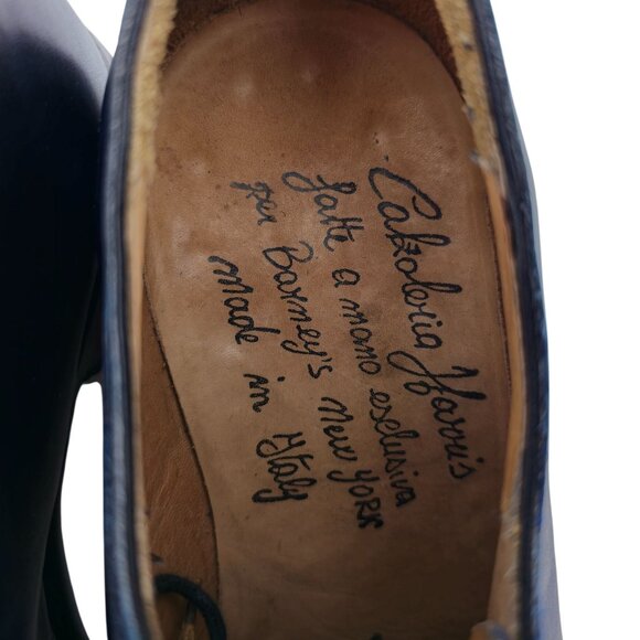 Calzoleria Harris Barneys New York Men 9.5 Blue Leather  display picture 2
